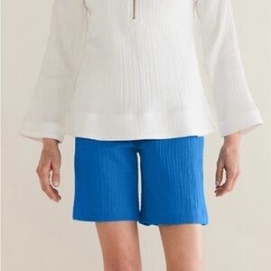 Soft Surroundings French Blue Marilla Gauze Women's Shorts size small
